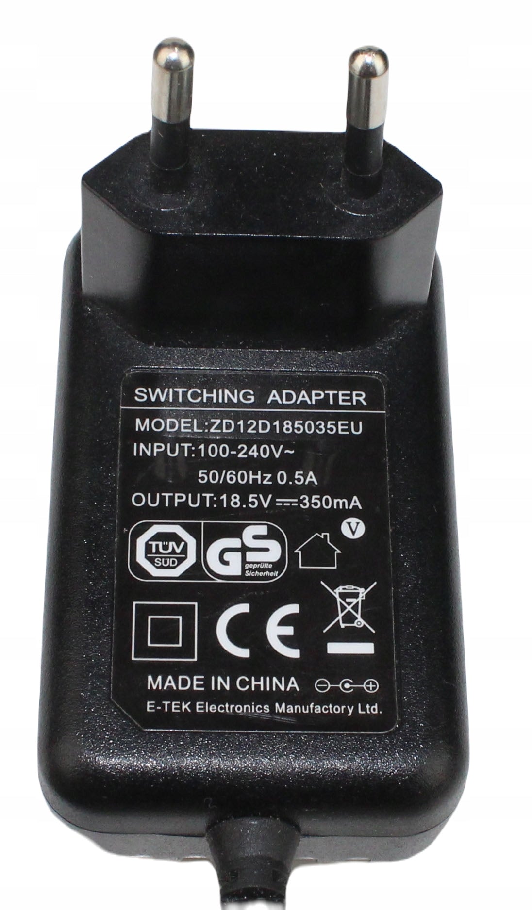 Zasilacz ZD12D185035EU 18.5V 350mA 5.5mm