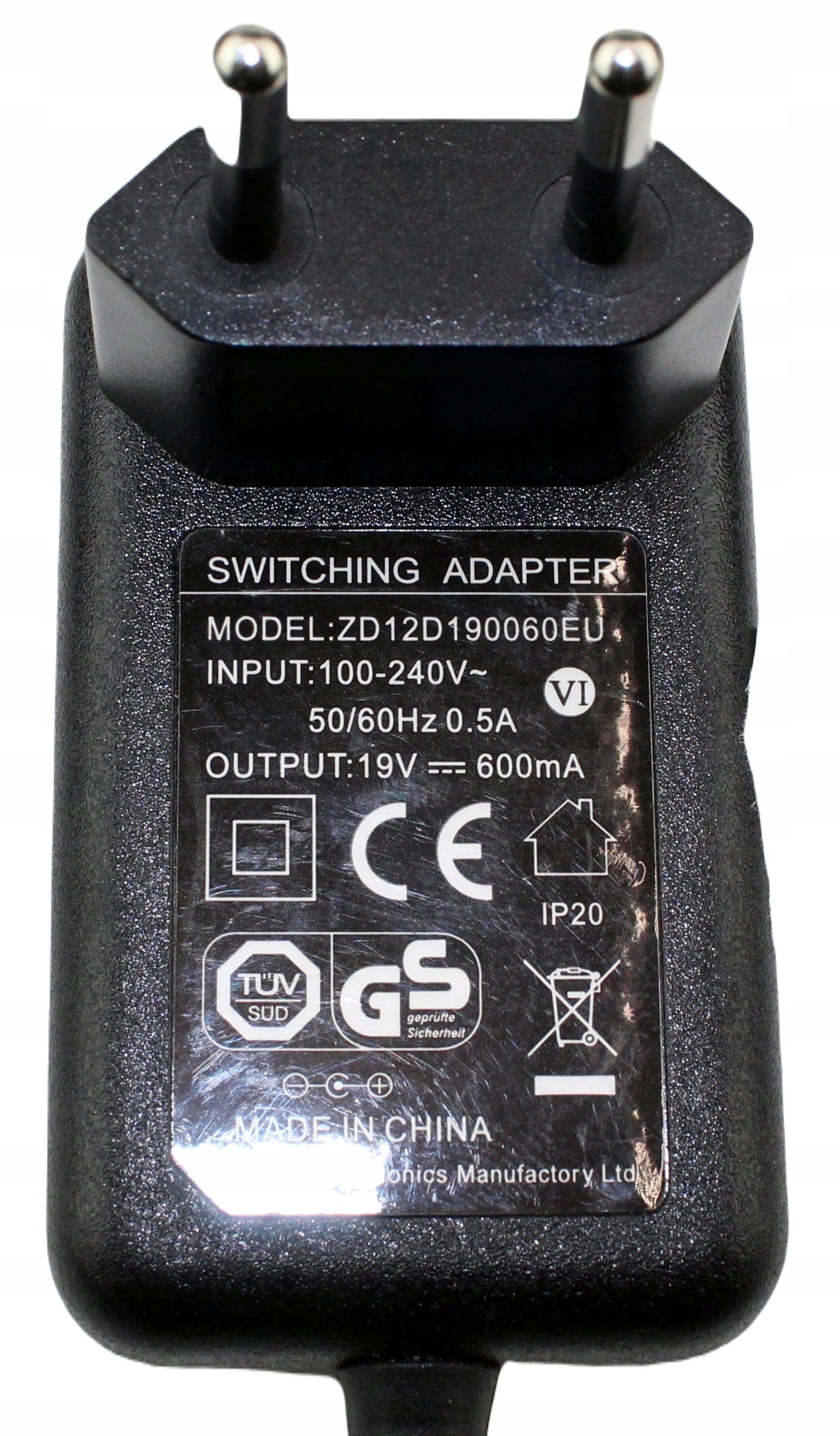 Zasilacz ZD12D190060EU 19V 600mA 5.5mm