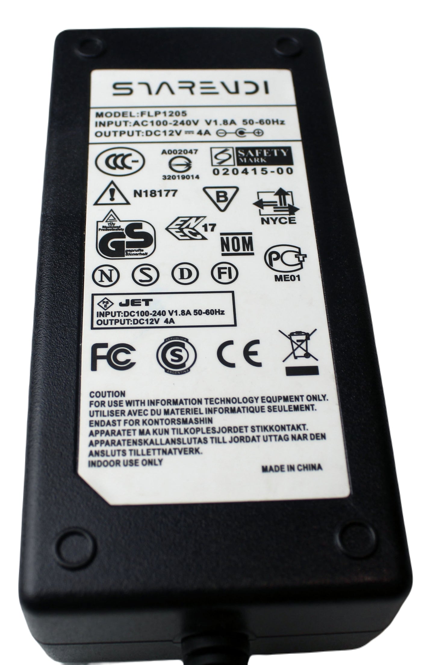 Zasilacz STAREVDI FLP1205 12V 4A 5.5mm