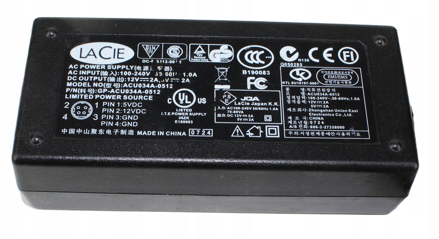 zasilacz LACIE ACU034A-0512 12V 2A