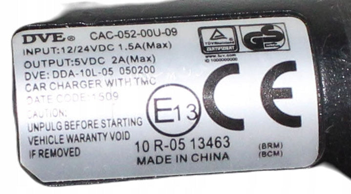 Zasilacz BECKER DVE CAC-052-00U-09 5V 1.5A