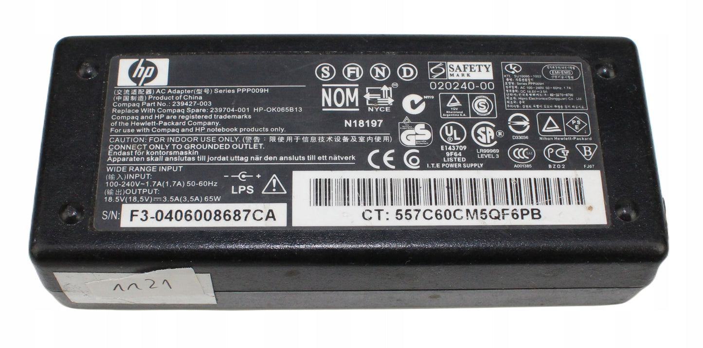 Zasilacz HP 239427-003 18.5V 3.5A 5mm