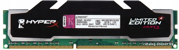 Pamięć Kingston HyperX, DDR3, 4 GB, 1600MHz, CL7 (KHX1600C7D3X1K2/4GX)