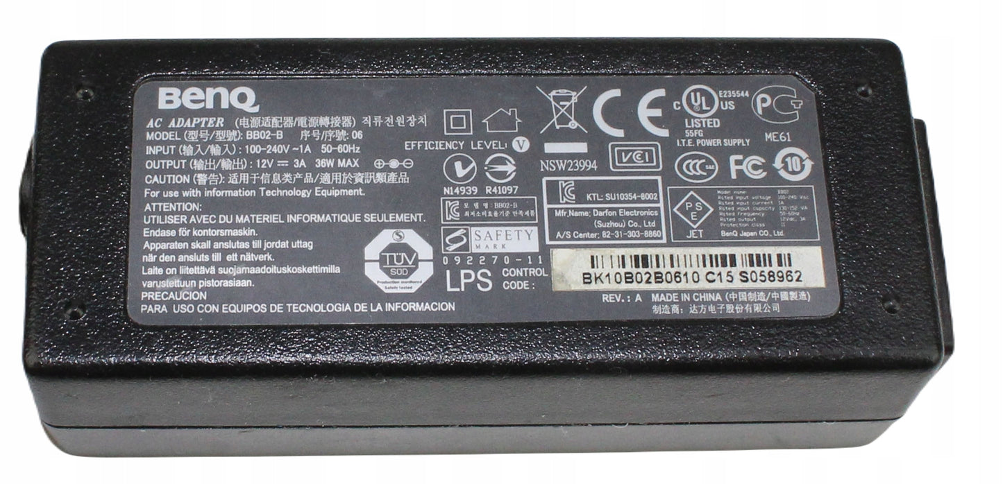 zasilacz BENQ BB02-B 12V 3A 5.5mm
