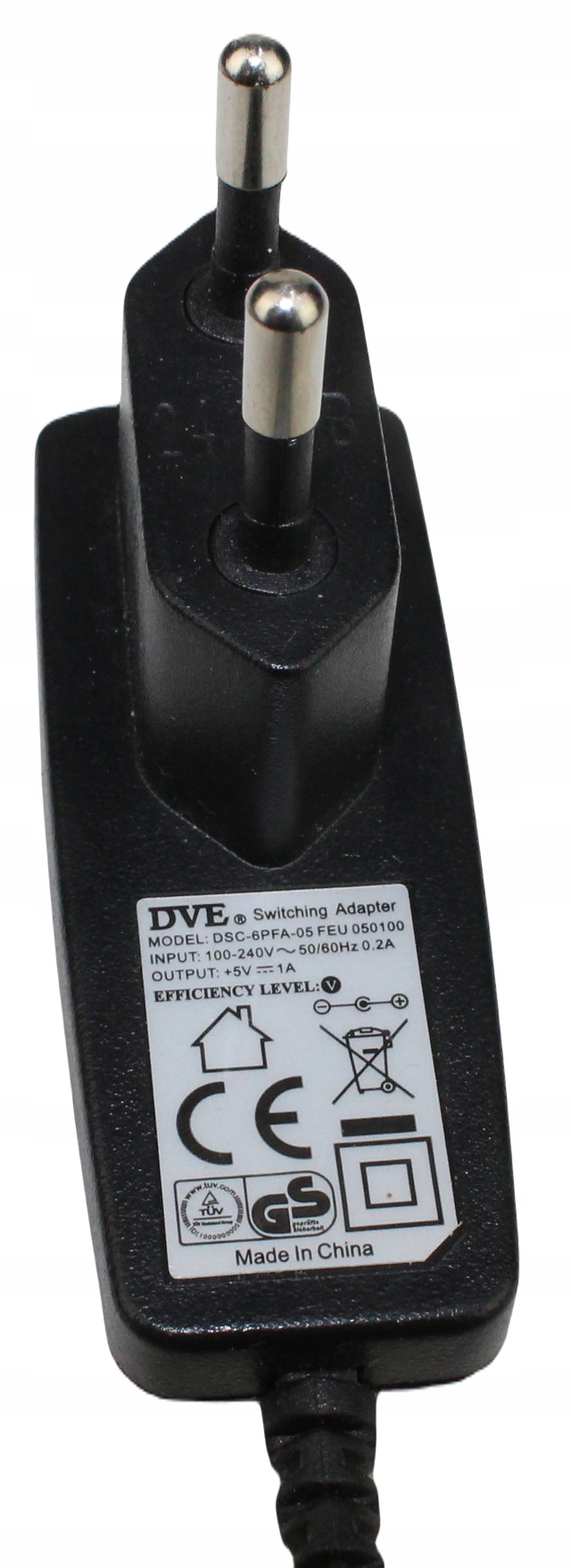 zasilacz DVE DSC-6PFA-05 5V 1A 5.5mm