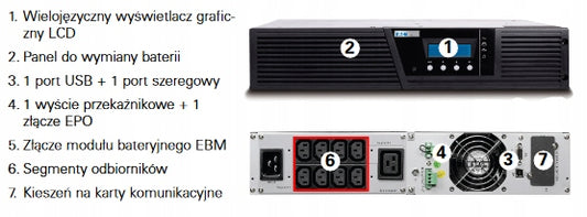 Eaton 9130 PW9130i1000R-XL2U podwójnej konwersji