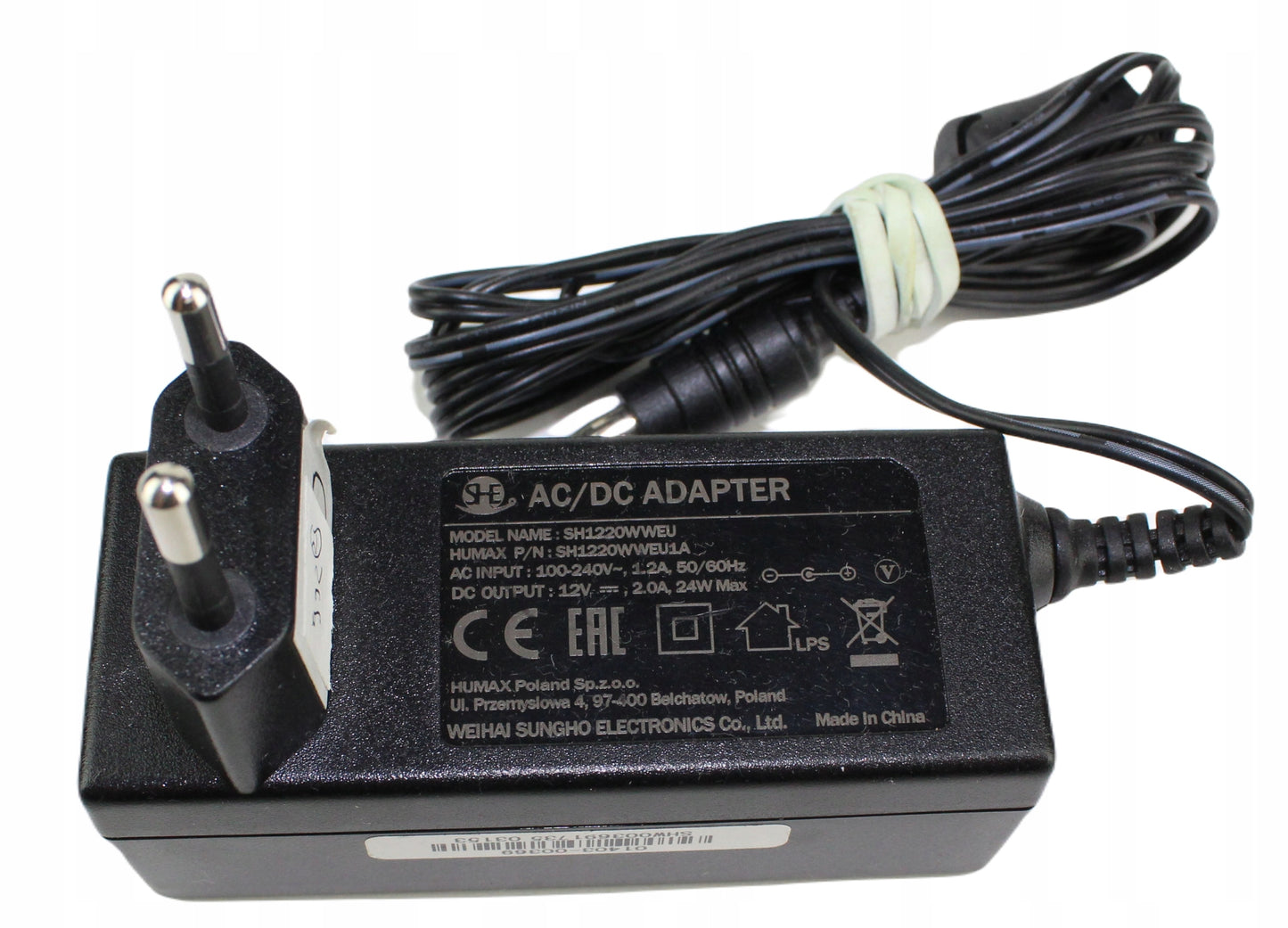 Zasilacz SH1220WWEU 12V 2A 5.5mm