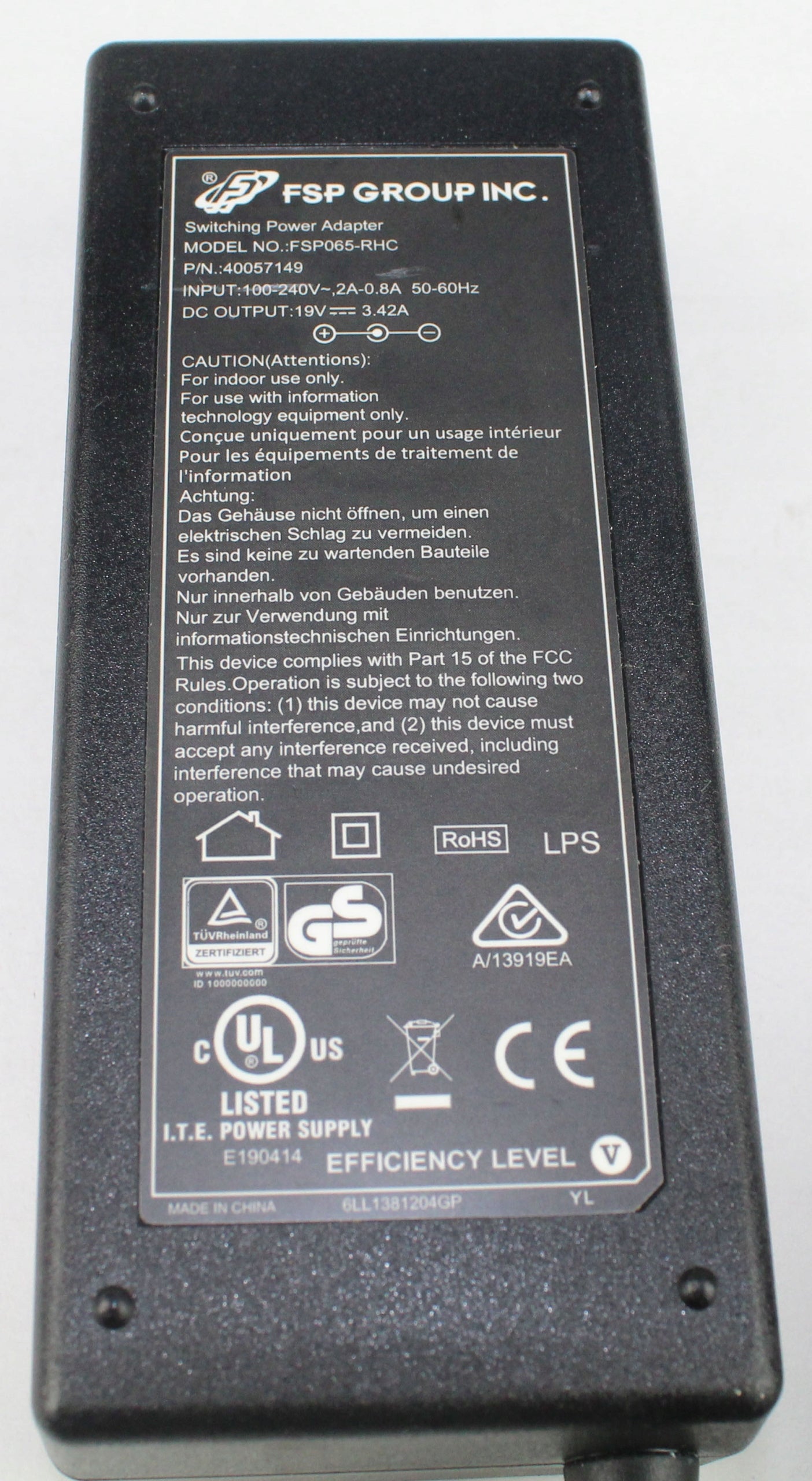 Zasilacz FSP FSP065-RHC 19V 3.42A 5.5mm 3mm