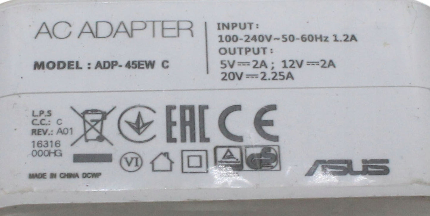 Zasilacz ASUS ADP-45EW 5V 15 20V 2A 2.25A WHITE