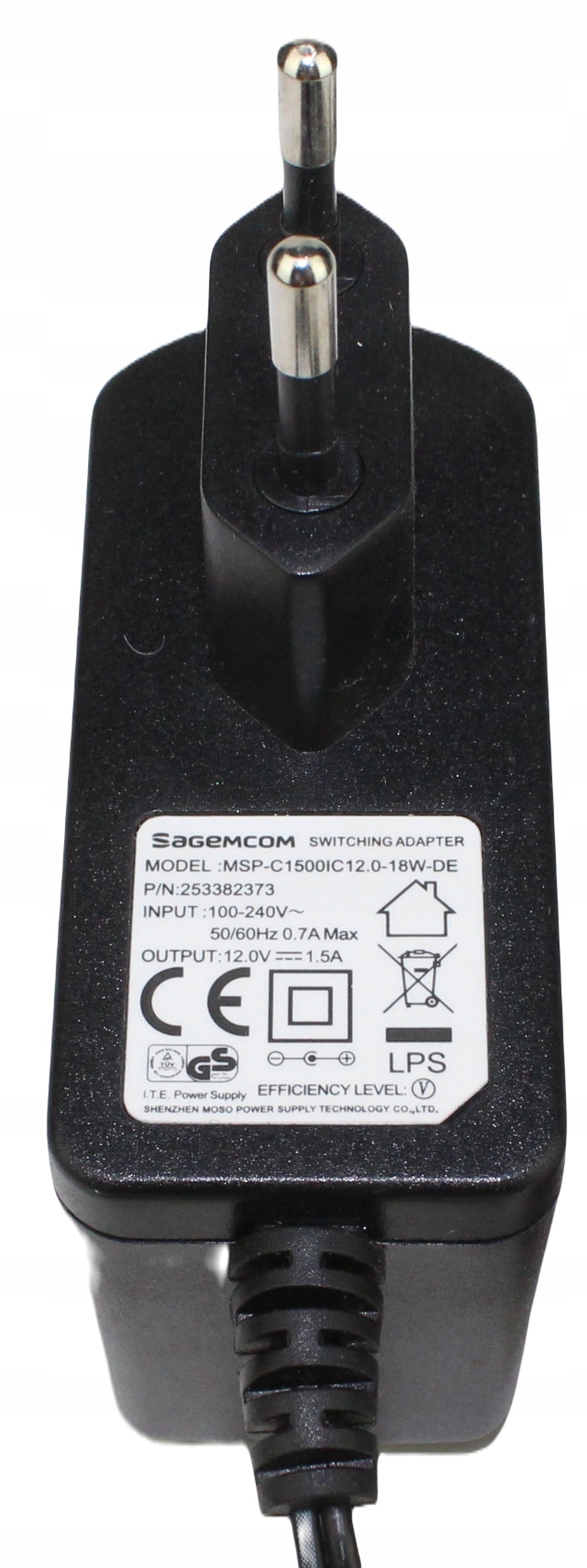Zasilacz SAGEMCOM MSP-C1500IC12.0-18W-DE 12V 1.5A