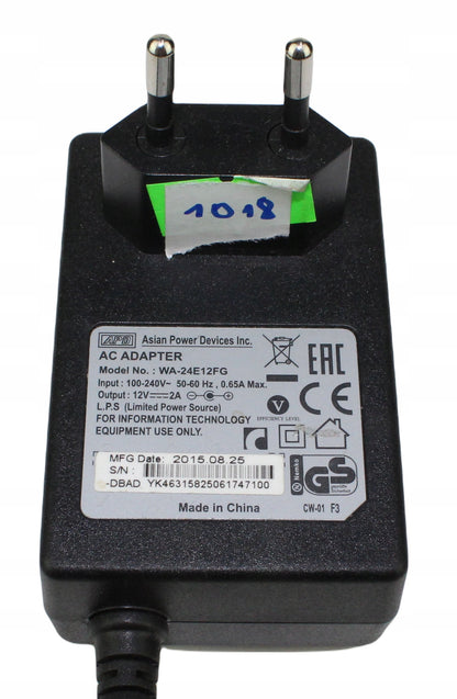 zasilacz APD WA-24E12FG 12V 2A 5.5mm