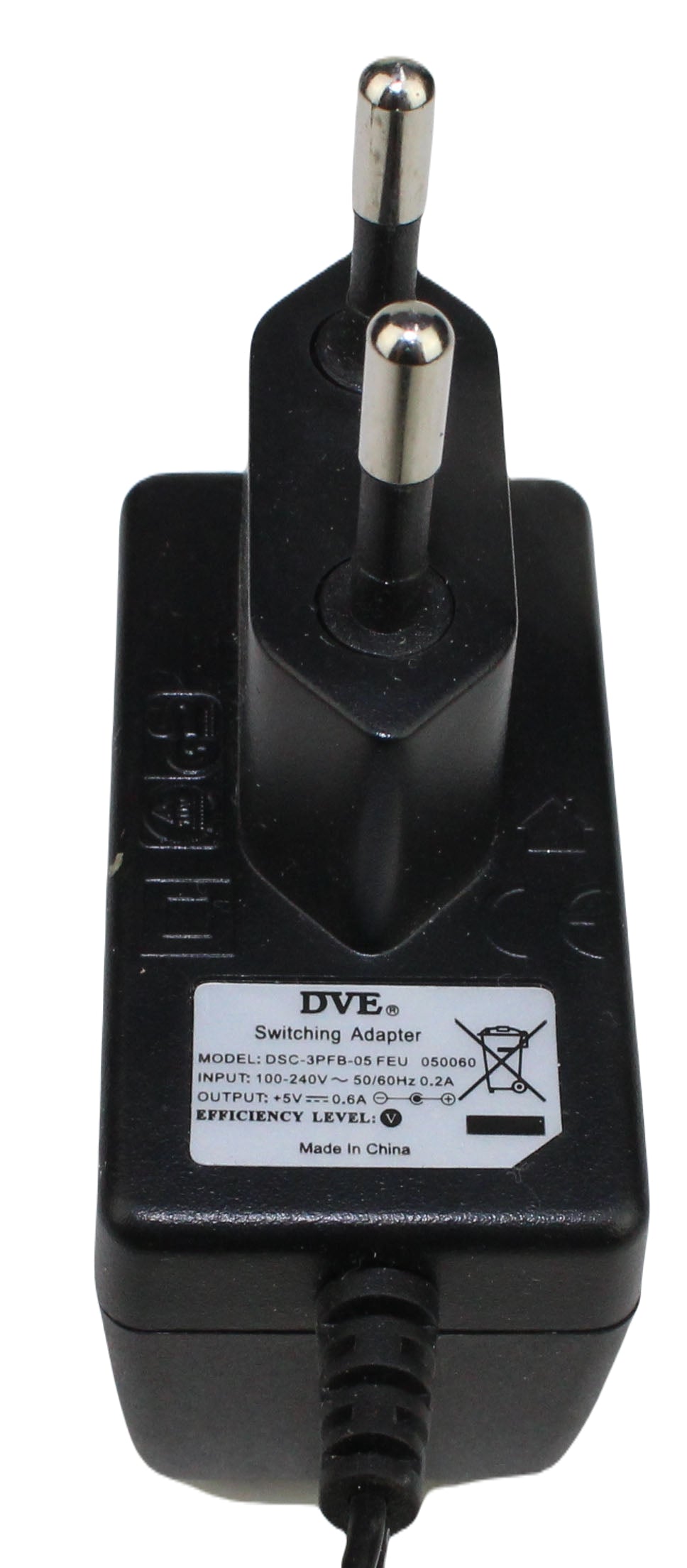 zasilacz DVE DSC-3PFB-05FEU 5V 0.6A 5.5mm