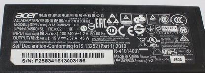 Zasilacz ACER A13-045N2A 19V 2.37A 3mm