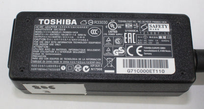 zasilacz TOSHIBA PA5062U-1ACA 12V 3A 3mm