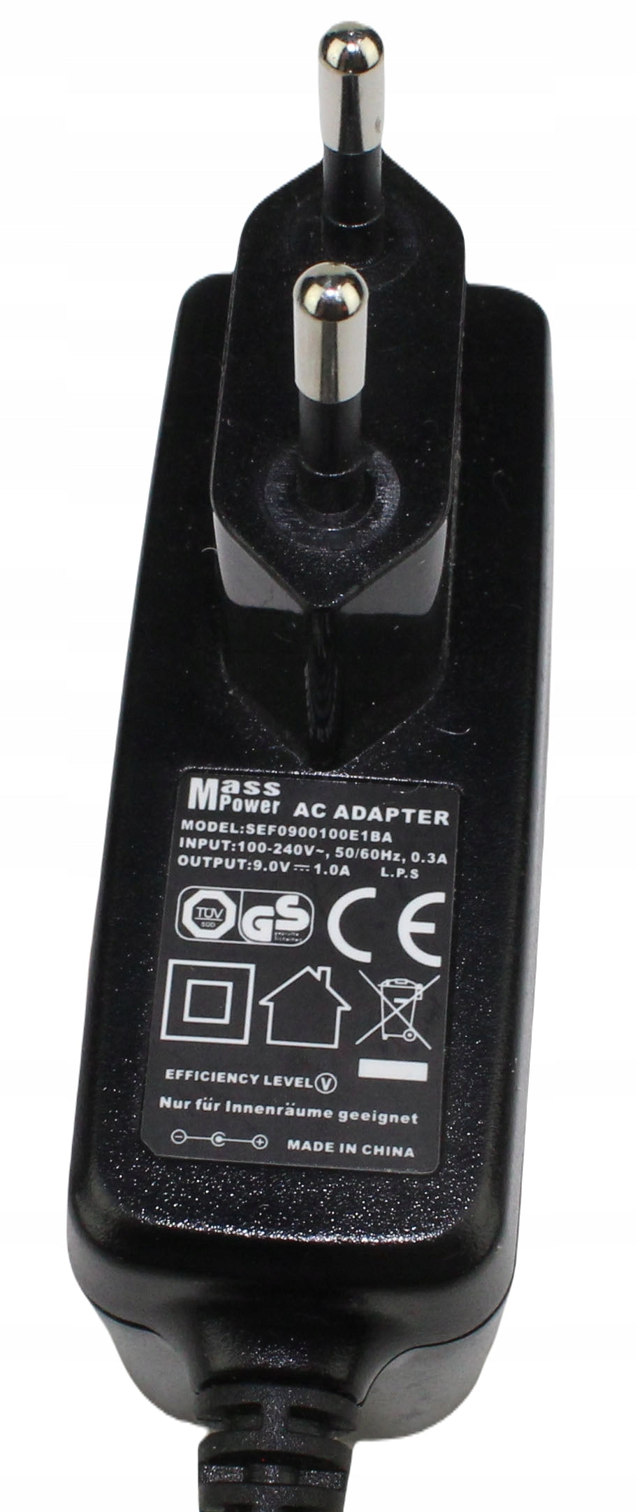 Zasilacz MASS POWER SEF0900100E1BA 9V 1A 4mm