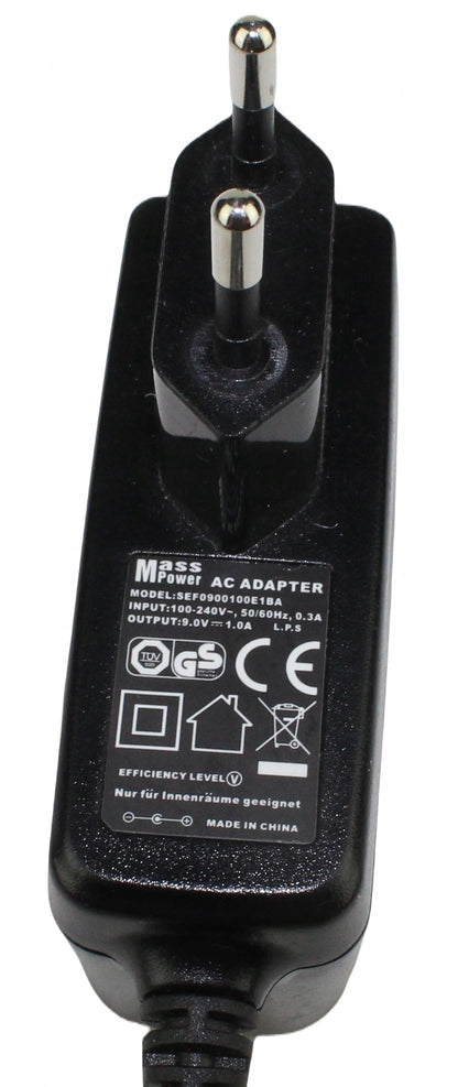 Zasilacz MASS POWER SEF0900100E1BA 9V 1A 4mm