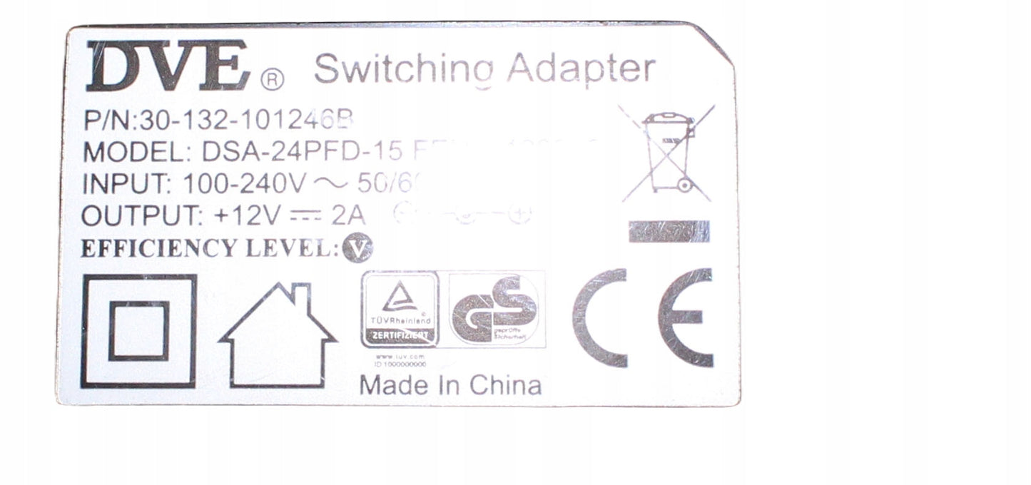 zasilacz DVE DSA-24PFD-15 12V 2A 5.5mm