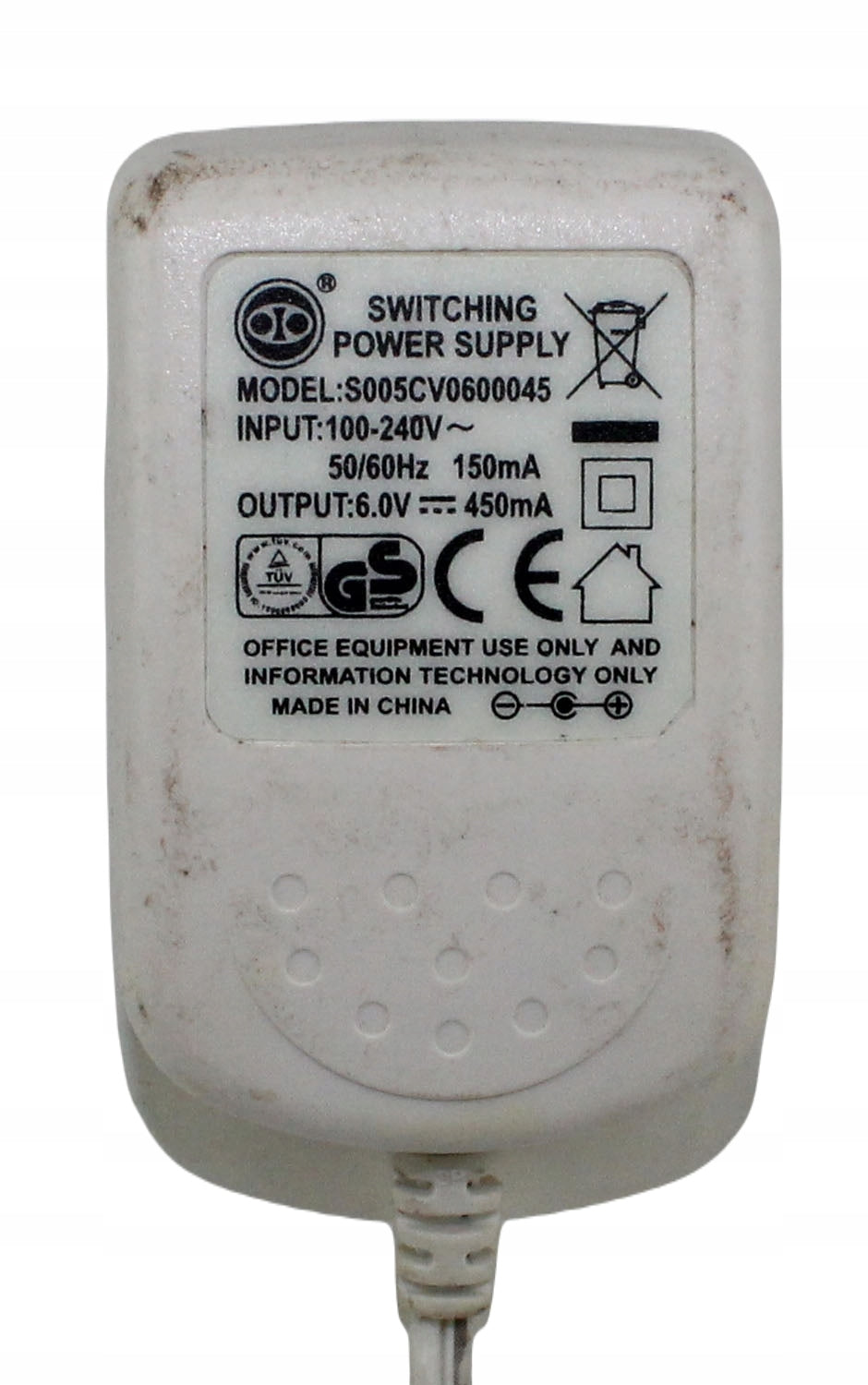 Zasilacz S005CV0600045 6V 450mA 5.5mm