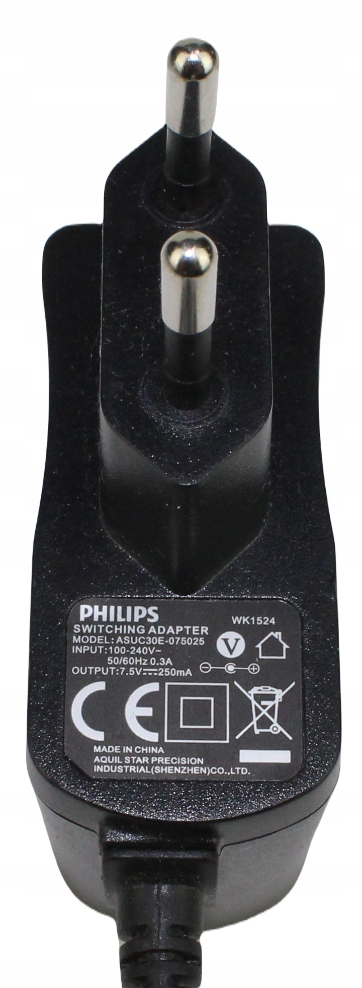 zasilacz PHILIPS ASUC30E-075025 7.5V 250mA 4mm