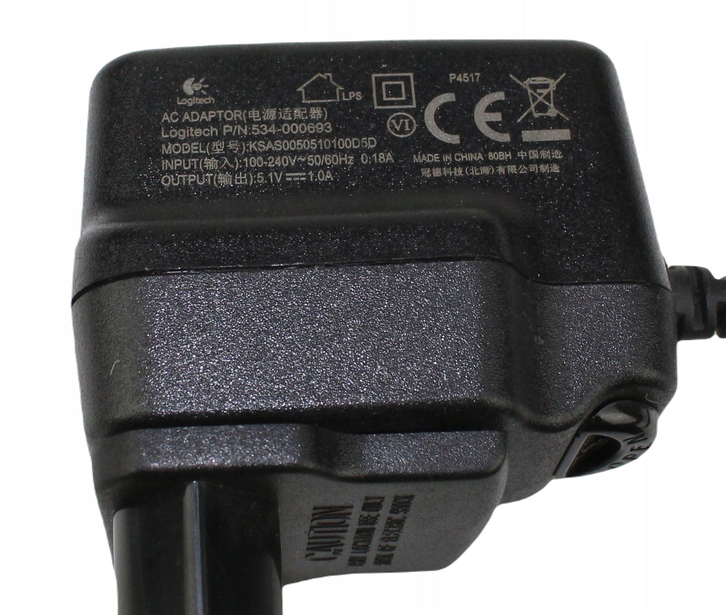 Zasilacz LOGITECH KSAS0050510100D5D 5.1V 1A