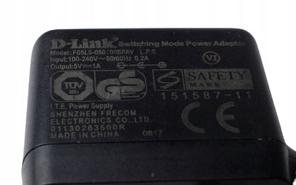 Zasilacz D-LINK F05L5-050100SPAV 5V 1A 5.5mm
