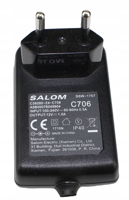 Zasilacz SALOM C39280-Z4-C706 12V 1A 5.5mm