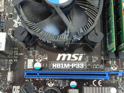 Płyta główna MSI H81M-P33 Micro ATX CPU/Cooler/RAM