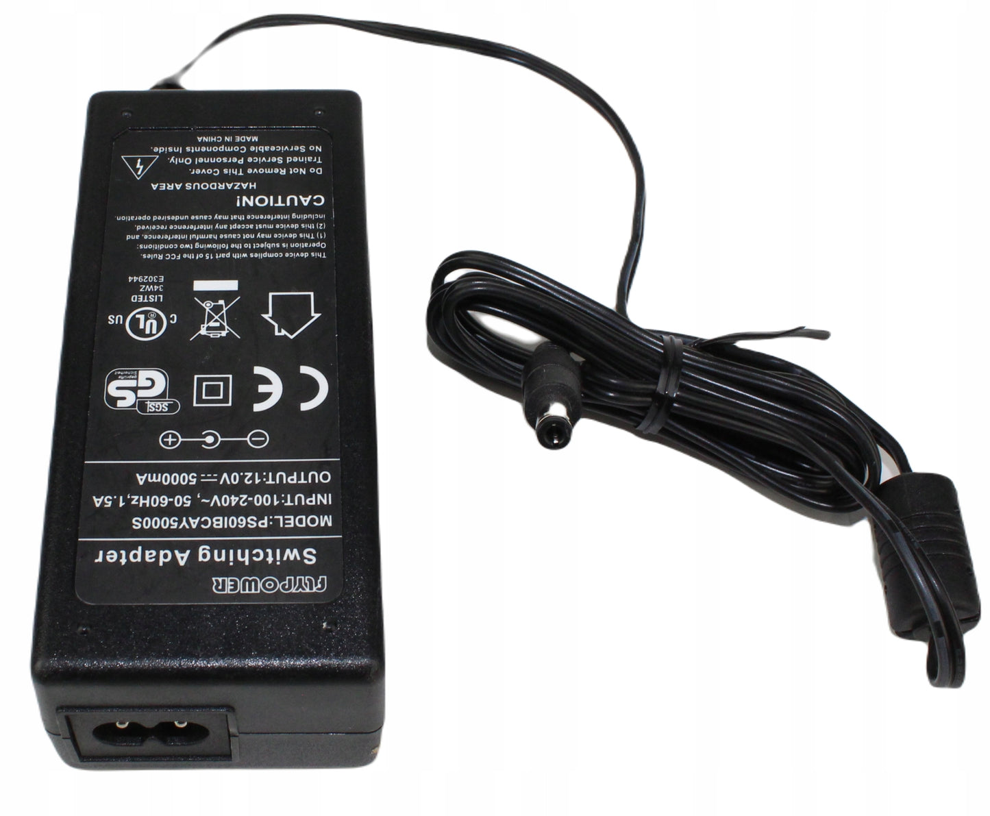 zasilacz FLYPOWER PS60IBCAY5000S 12V 5000mA 5.5mm