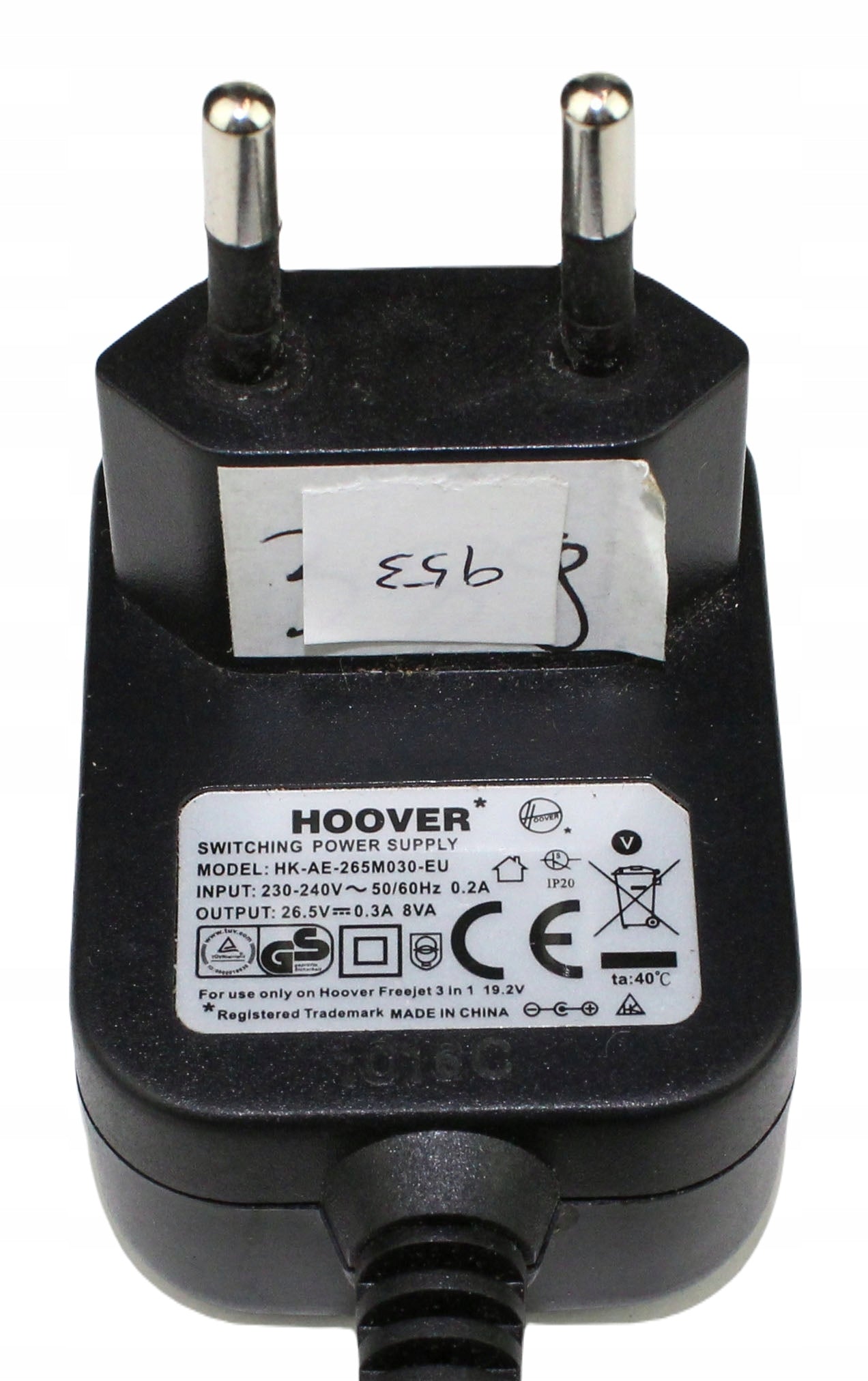 Zasilacz HOOVER HK-AE-265M030-EU 26.5V 0.3A 5.5mm