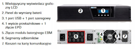 Eaton 9130 PW9130i1000R-XL2U podwójnej konwersji