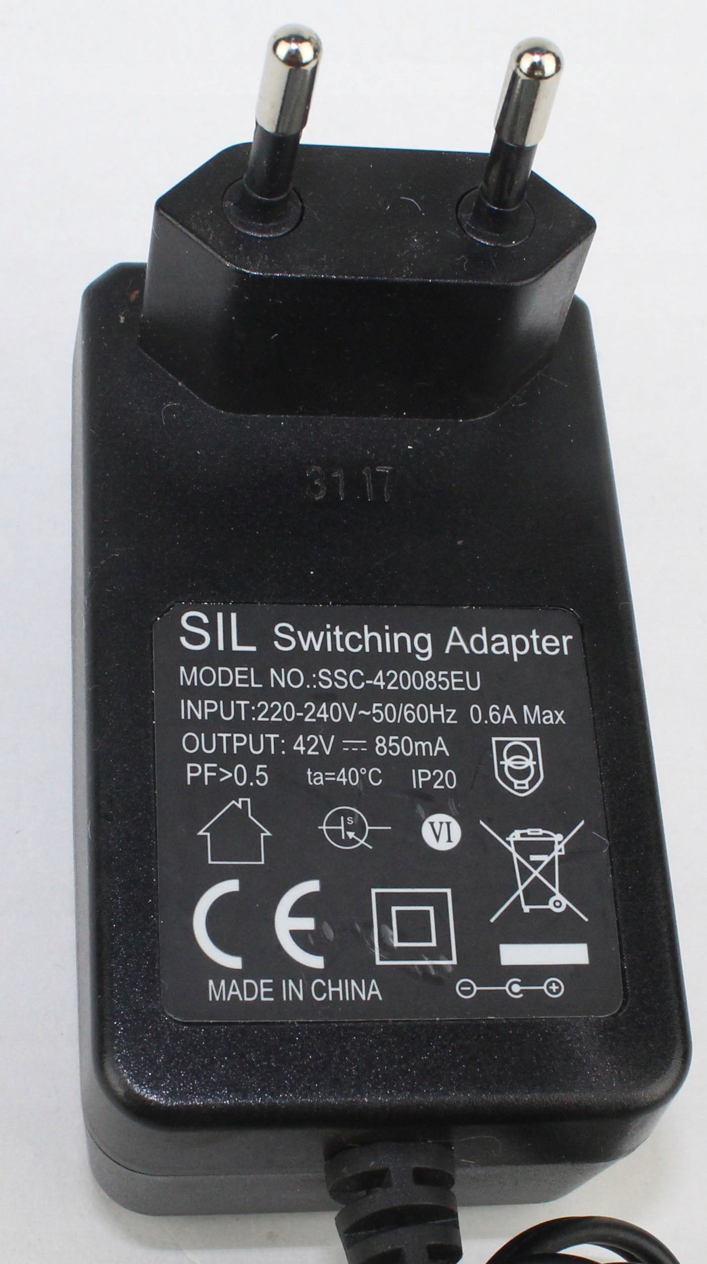 Zasilacz SIL SSC-420085EU 42V 850mA 6mm