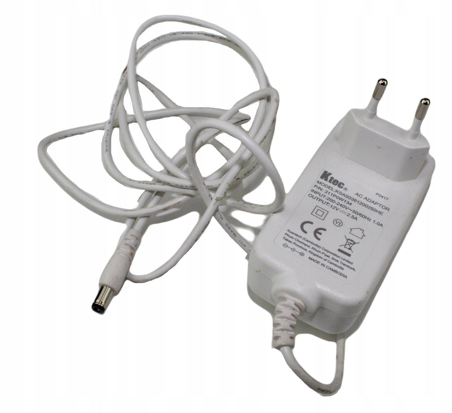 zasilacz KTEC KSAS0361200250HE 12V 2.5A 5.5mm