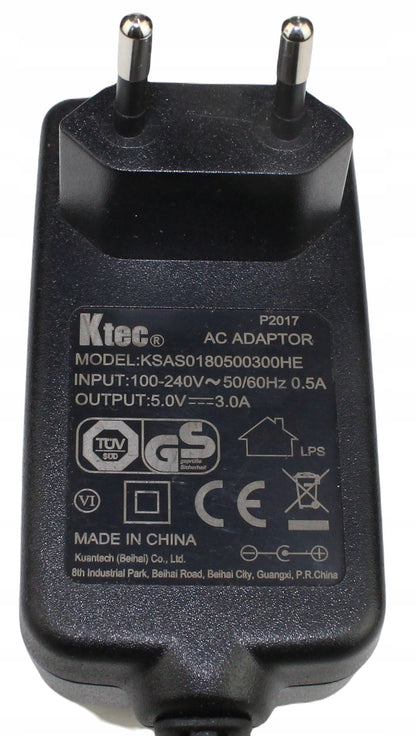 zasilacz KTEC KSAS0180500300HE 5V 3A 2.5mm