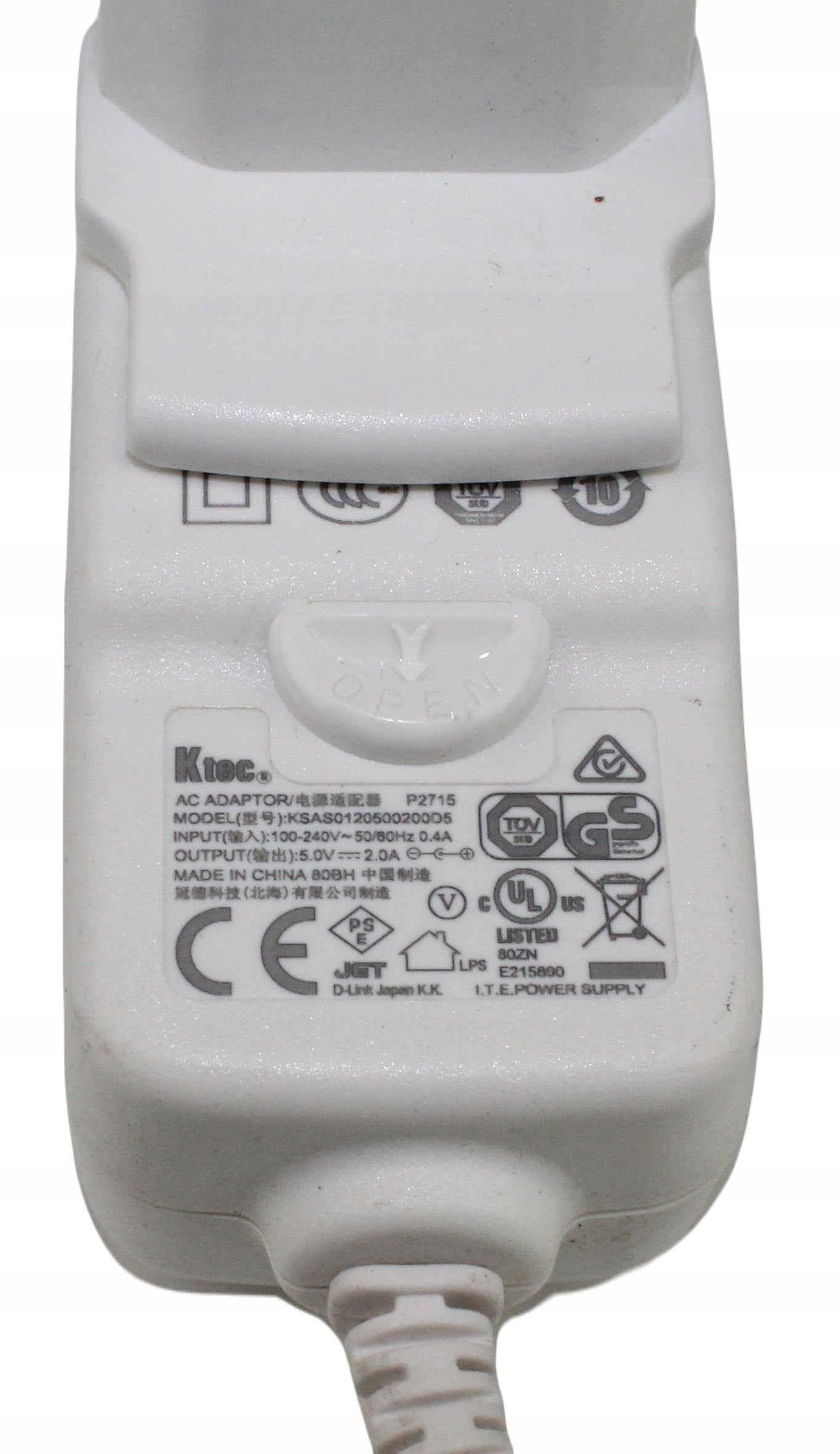 Zasilacz KTEC KSAS01205000200D5 5V 2A 5.5mm