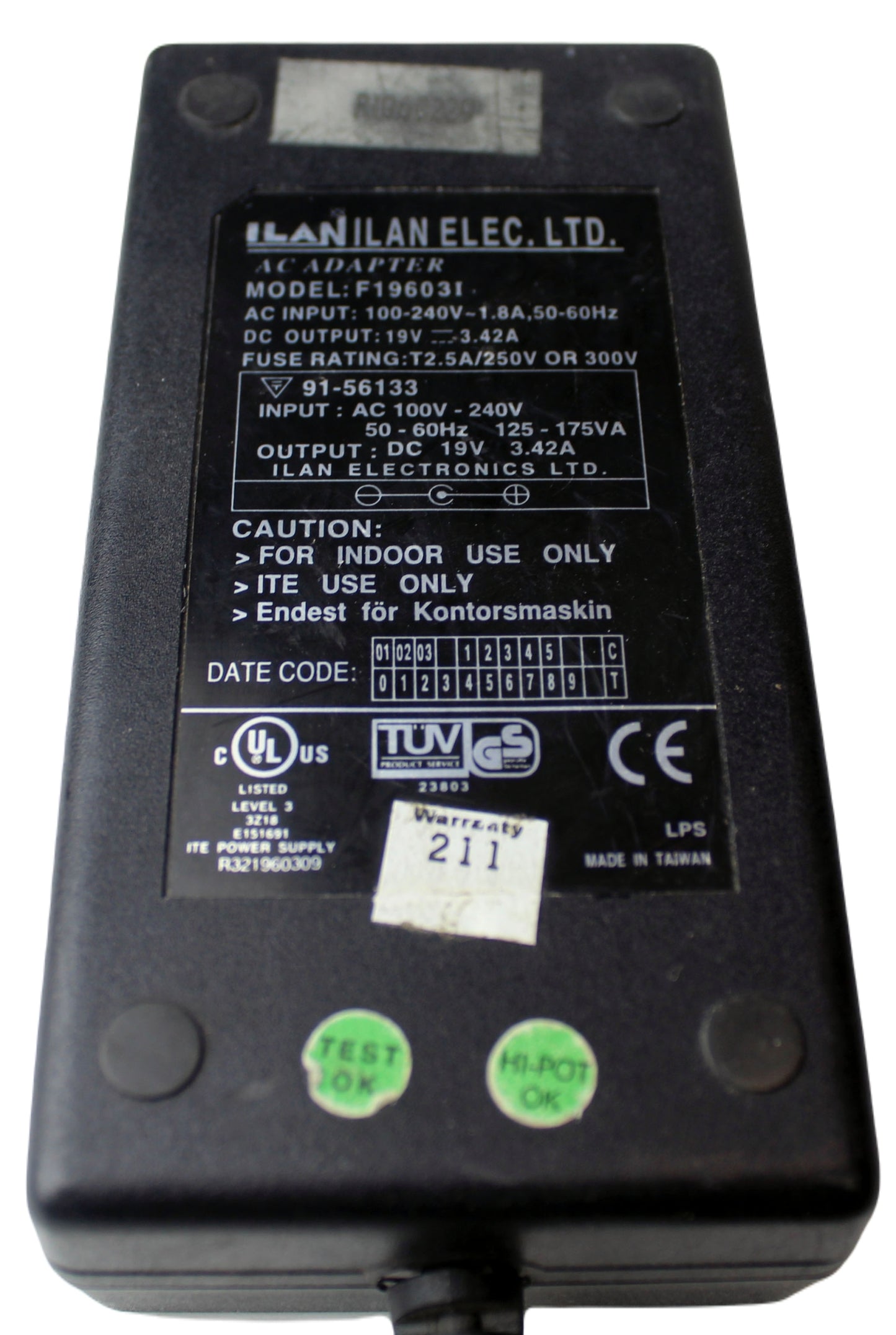 Zasilacz ILAN F196031 19V 3.42A