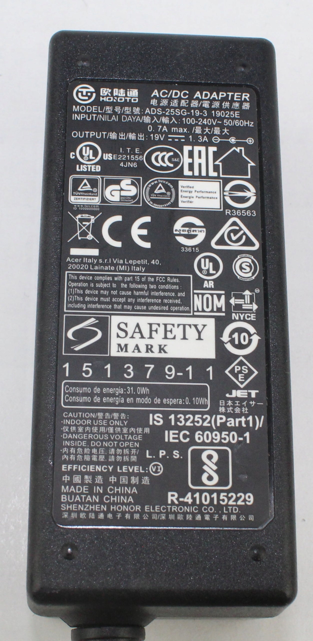 Zasilacz HOIOTO ADS-25SG-19-3 19V 1.3A