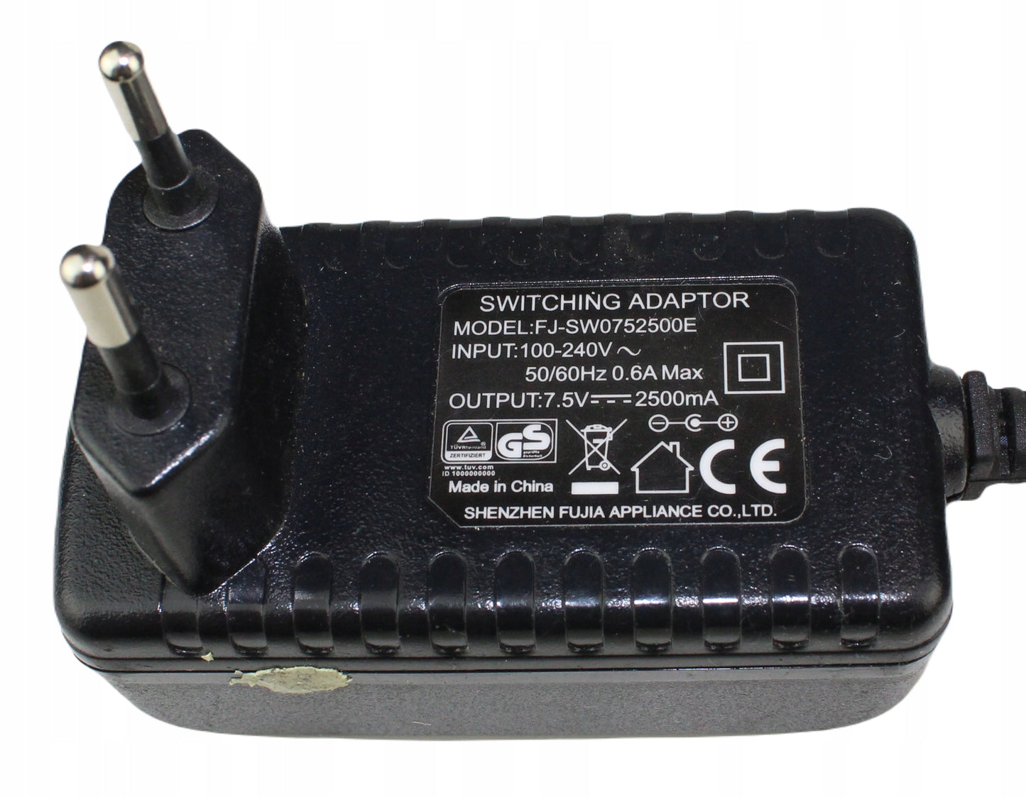 Zasilacz FJ-SW0752500E 7.5V 2500mA 5.5mm