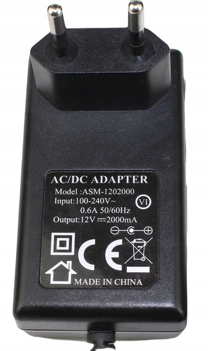 Zasilacz ASM-1202000 12V 2000mA 5.5mm