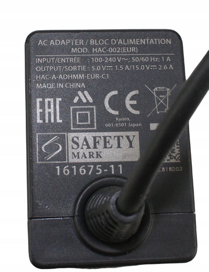 Zasilacz NINTENDO HAC-002 5V 1.5A 15V 2.6A