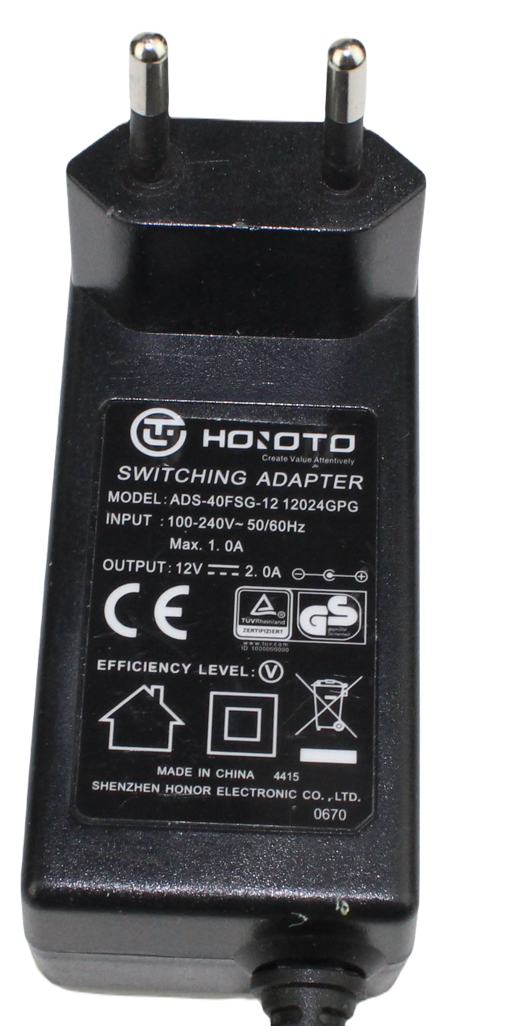 Zasilacz HOIOTO ADS-40FSG-12 12V 2A 5.5mm