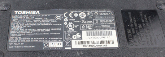 Zasilacz TOSHIBA PA5083E-1AC3 19V 6.32A 5.5mm