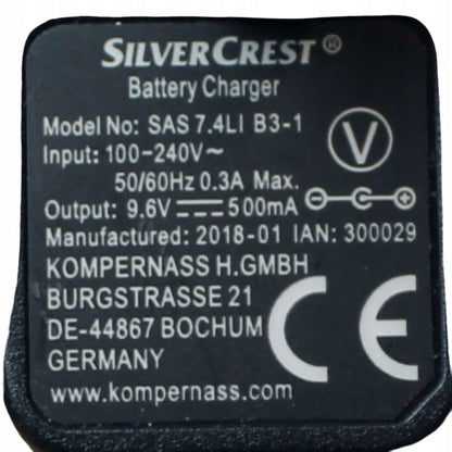 Zasilacz SILVERCREST SAS7.4LIB3-1 9.6V 500mA 5.5mm