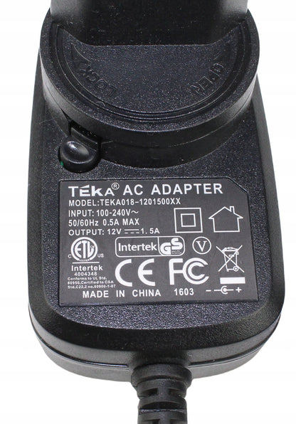 Zasilacz TEKA TEKA018-1201500XX 12V 1.5A 5.5mm