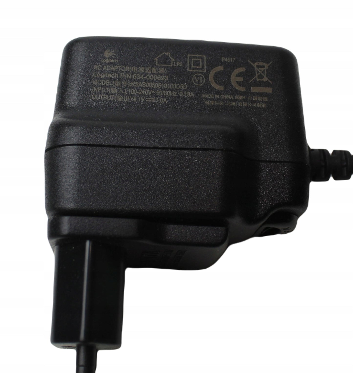 Zasilacz LOGITECH KSAS0050510100DBD 5.1V 1A