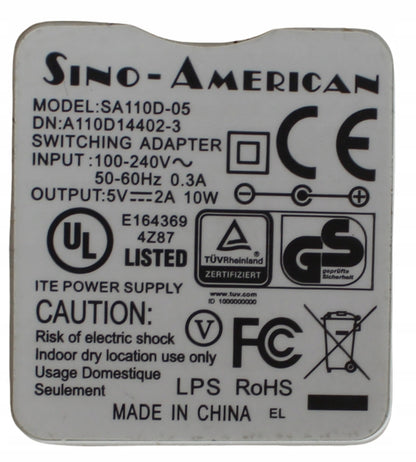 Zasilacz SINO-AMERICAN SA110D-05 5V 2A 5.5mm