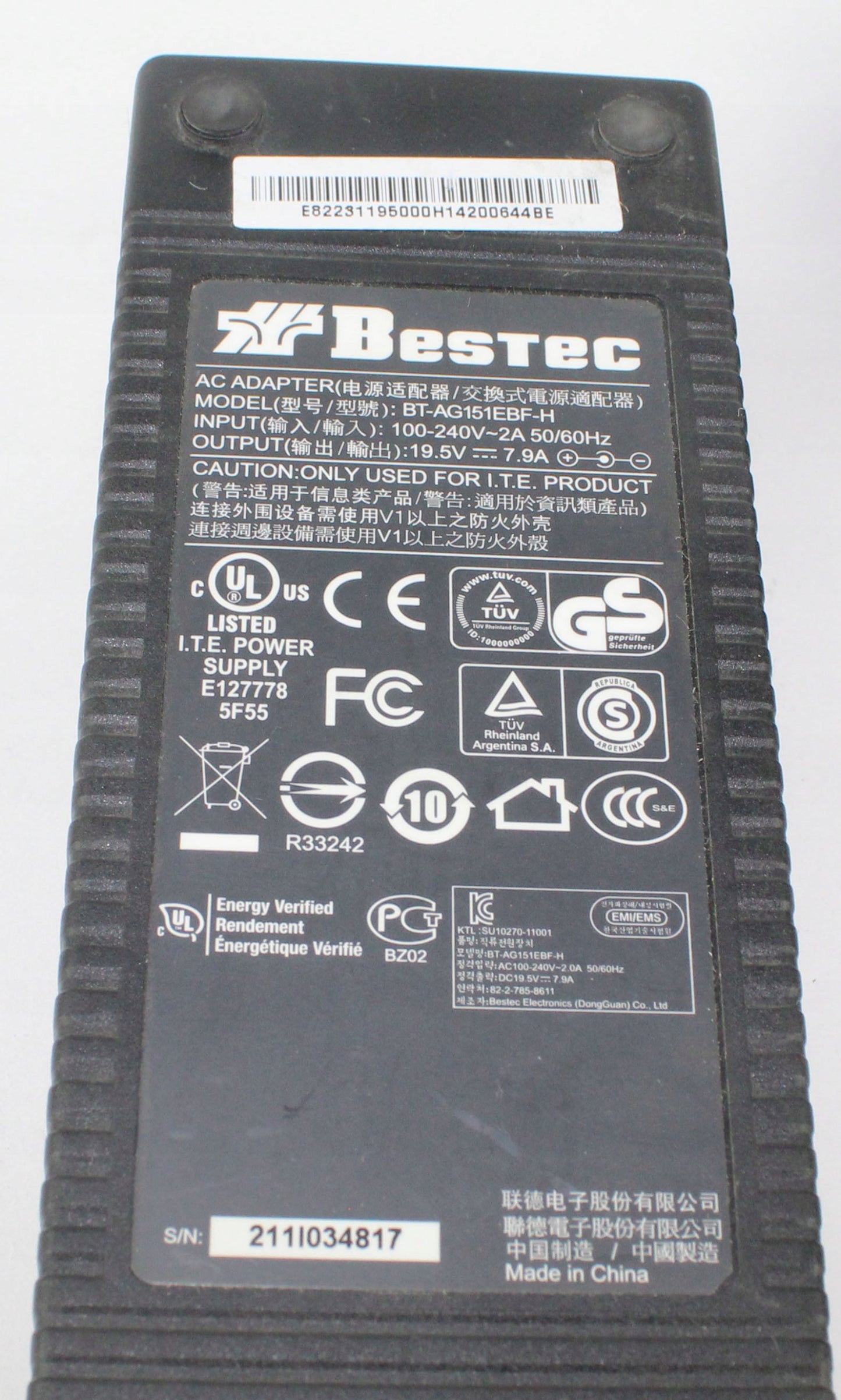 Zasilacz BESTEC BT-AG151EBF-H 19.5V 7.9A 7.5mm