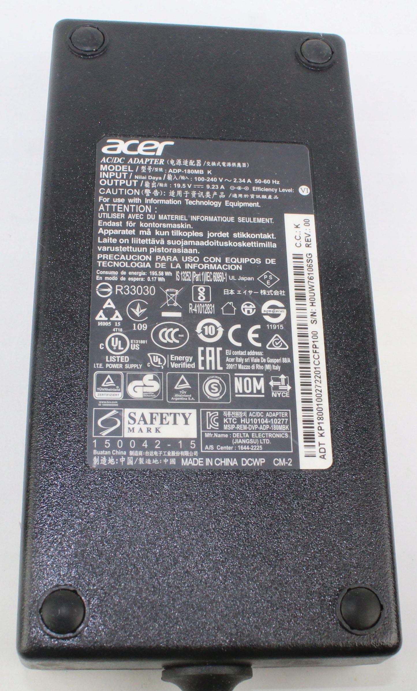 Zasilacz ACER ADP-180MB 19.5V 9.23A 5.5mm