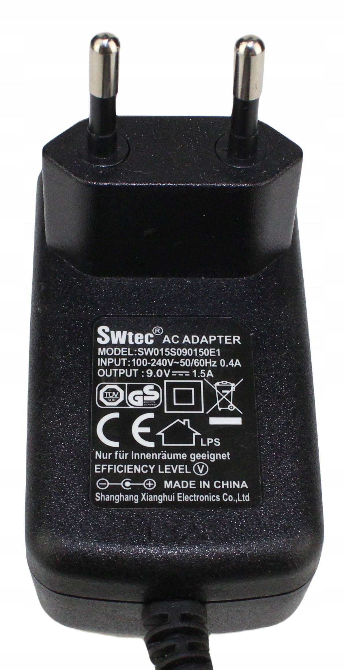 Zasilacz SWTEC SW015S090150E1 9V 1.5A 4mm