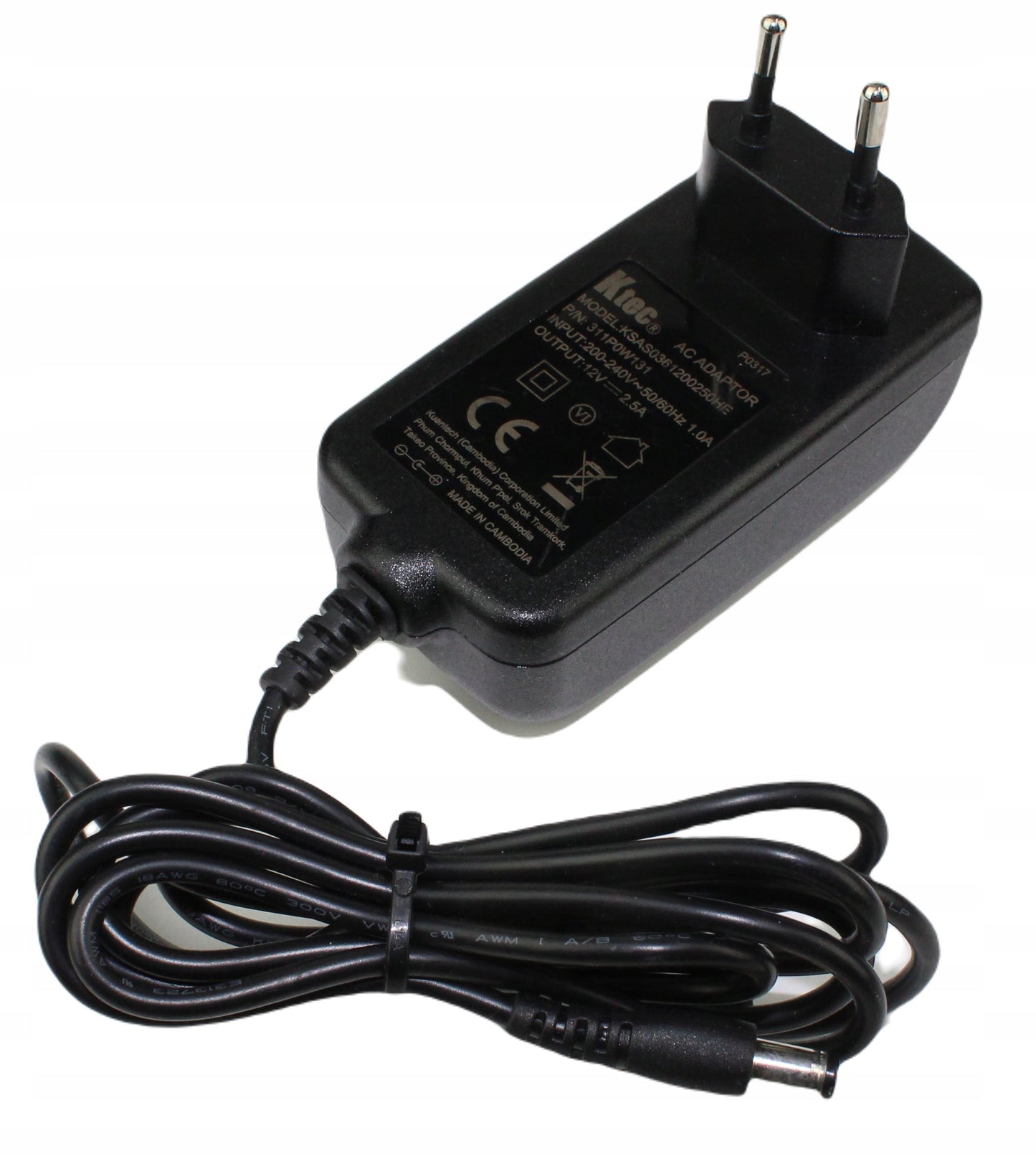 zasilacz KTEC KSAS0361200250HE 12V 2.5A 5.5mm