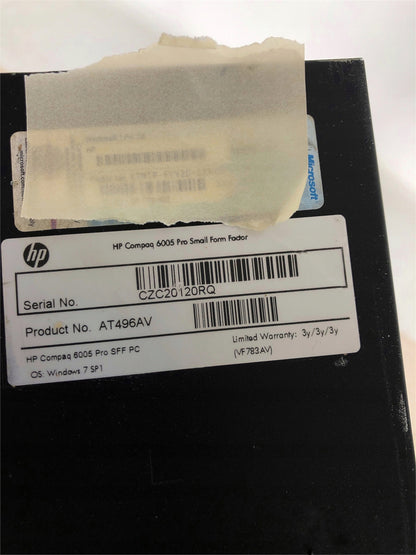 HP Compaq 6005 Pro SFF AMD 8GB HDD W7/W10